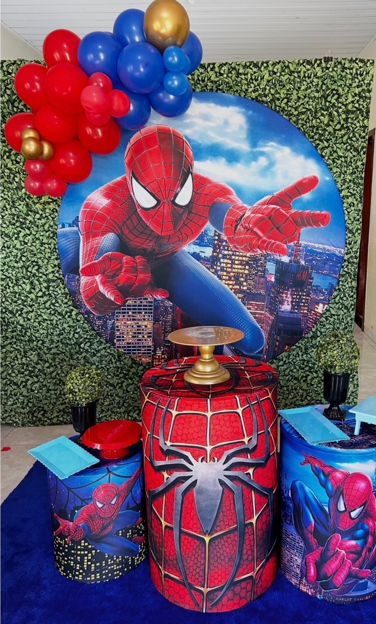 Tema Prata Homem Aranha  - Pegue e Monte Big Festa