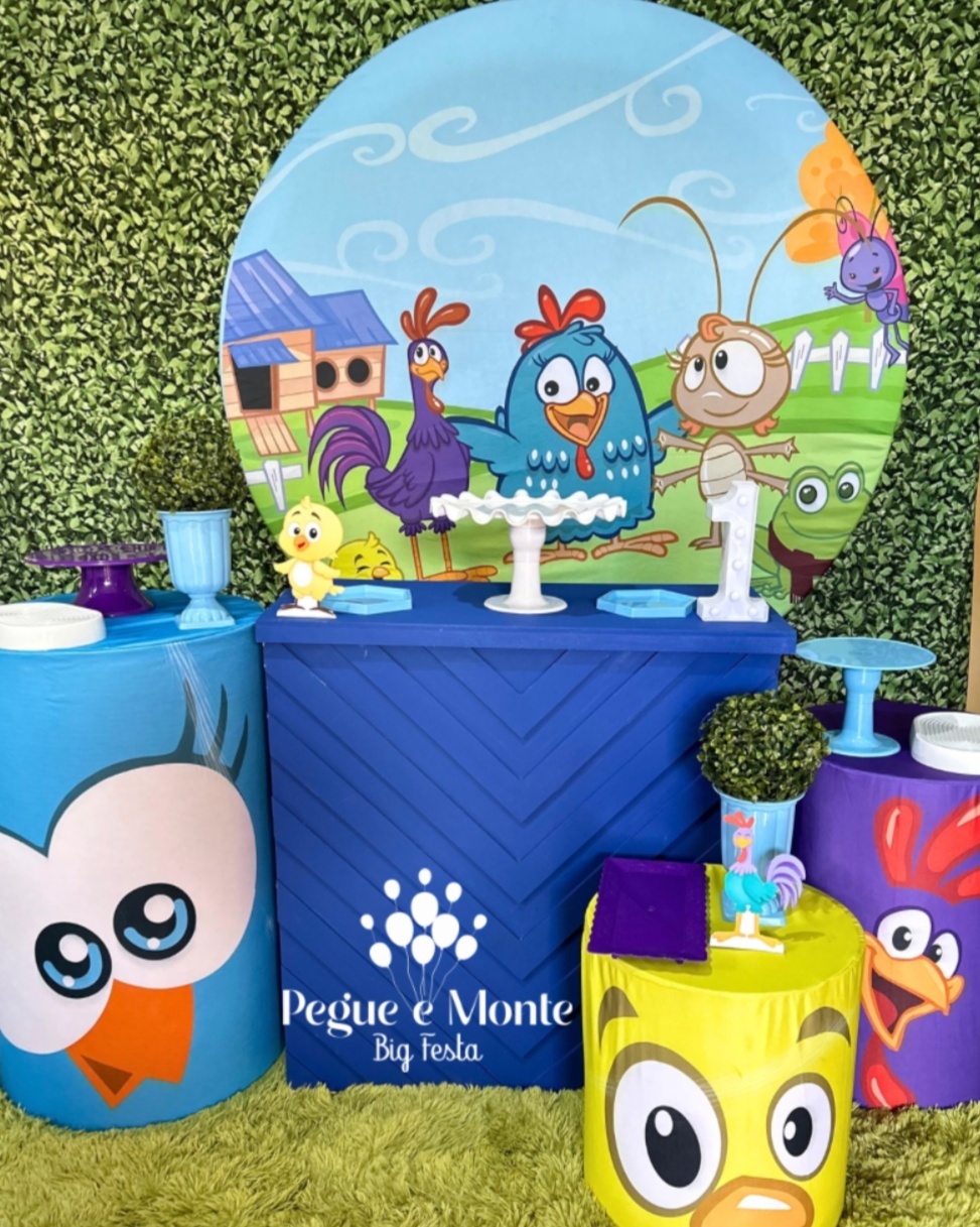 Kit Ouro Galinha Pintadinha  - Pegue e Monte Big Festa