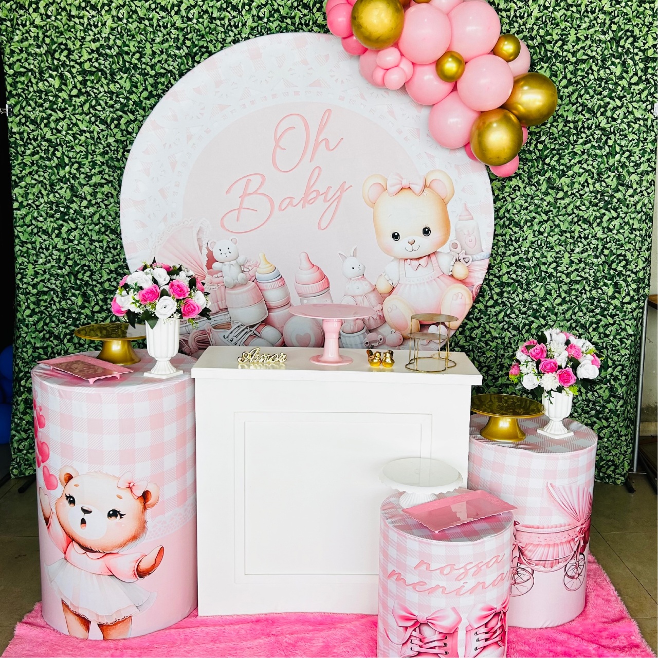 Kit Ouro Oh Baby Menina - Pegue e Monte Big Festa