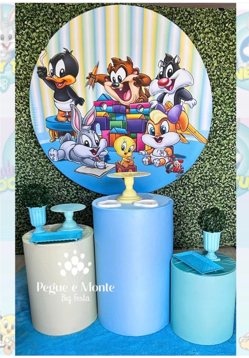 Tema Prata Looney Tunes Baby - Pegue e Monte Big Festa