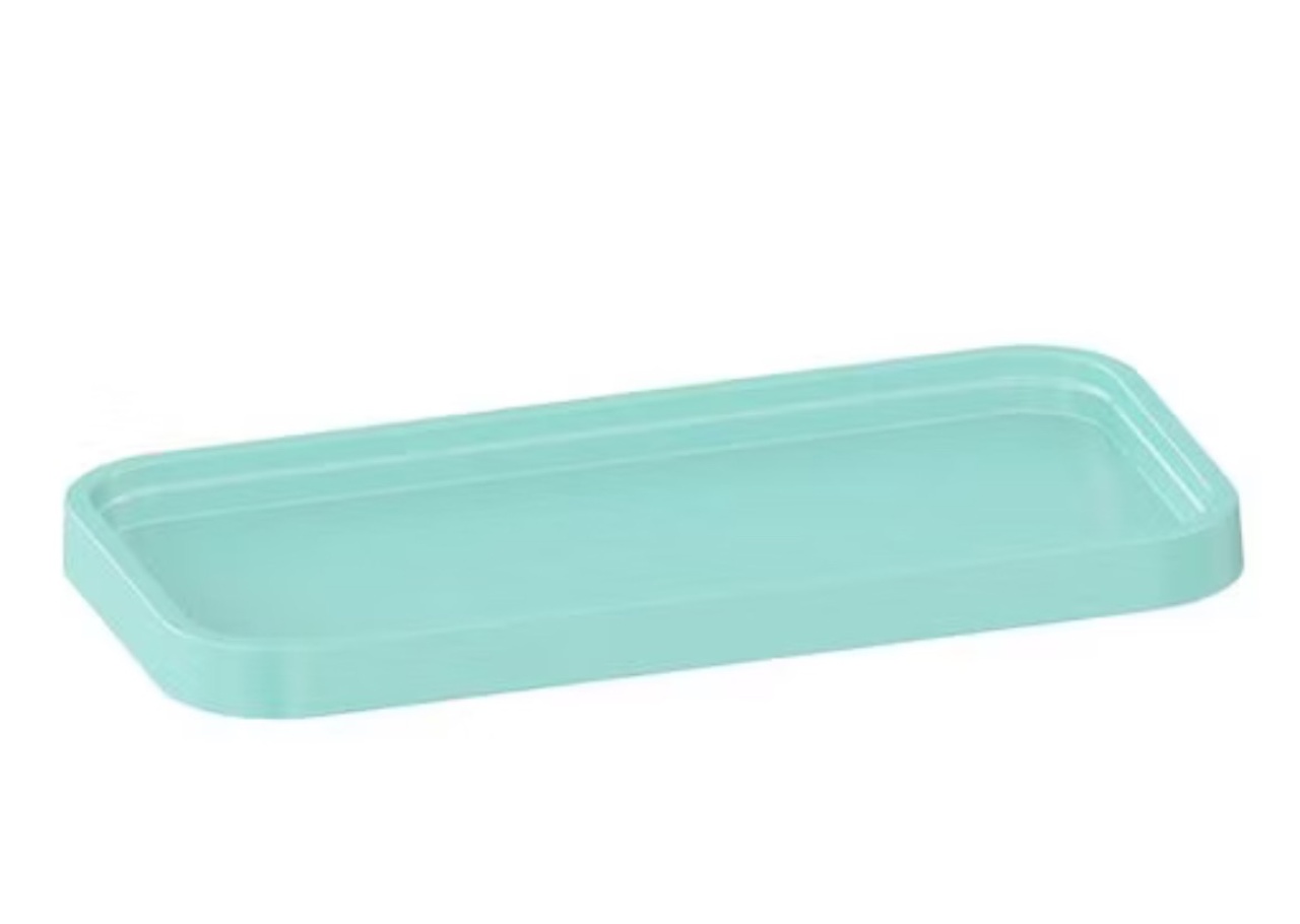 Kit 2 Bandeja Decorativa Retangular 30X16Cm Verde Menta - Pegue e Monte Big Festa