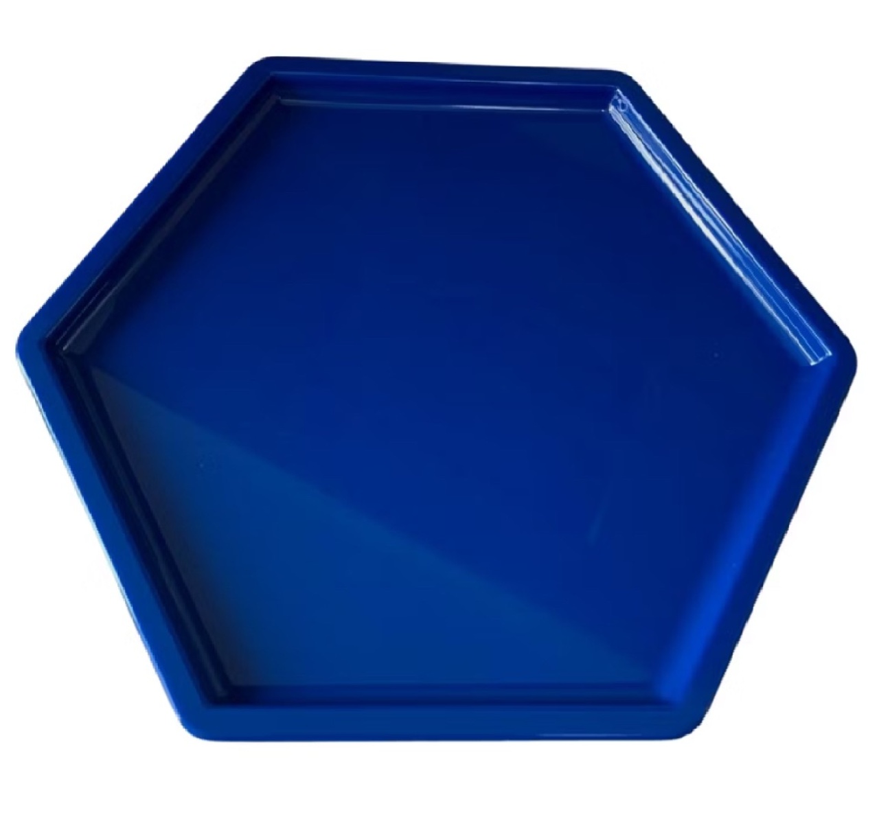2 Bandeja Dubai Sextavada 16X18 Cm Azul Turquesa - Pegue e Monte Big Festa