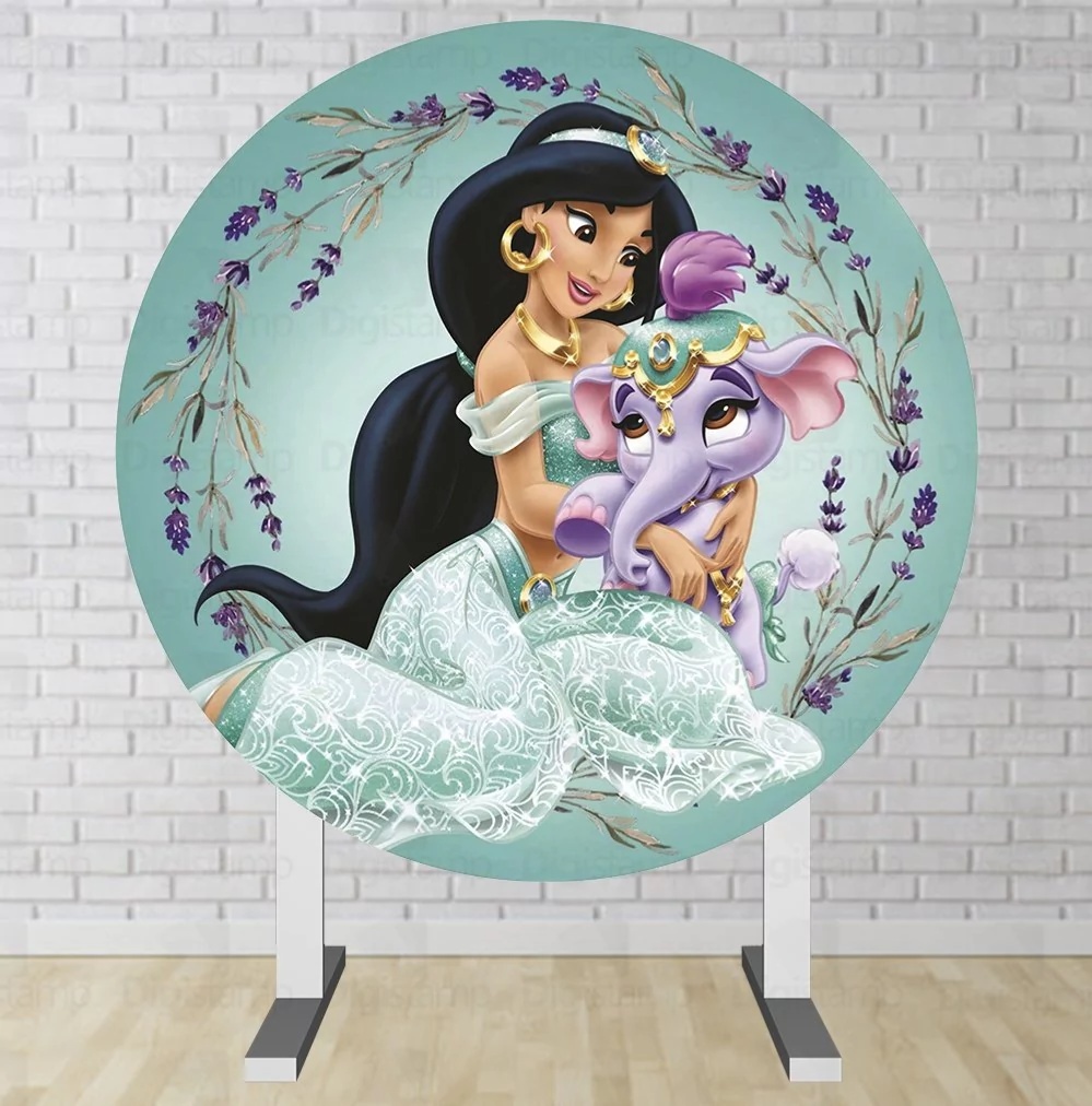 Capa Tema Princesas Jasmine - Pegue e Monte Big Festa