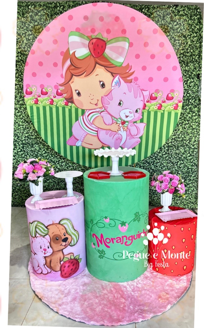 Kit Prata Moranguinho  Baby - Pegue e Monte Big Festa