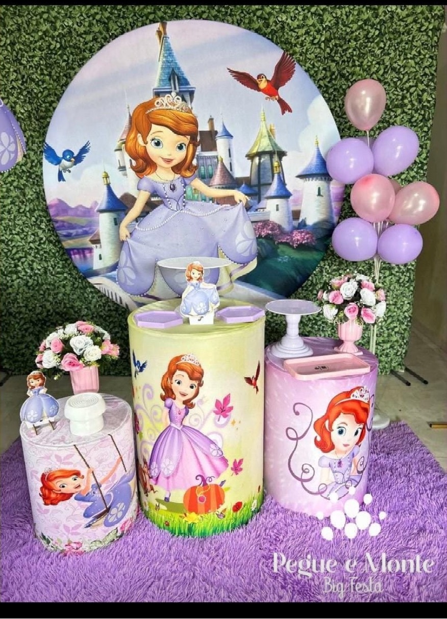 Kit Prata Tema Princesa Sofia  - Pegue e Monte Big Festa