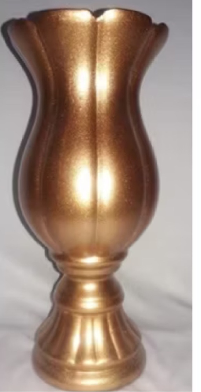 Vaso Cerâmica Dourado  - Pegue e Monte Big Festa