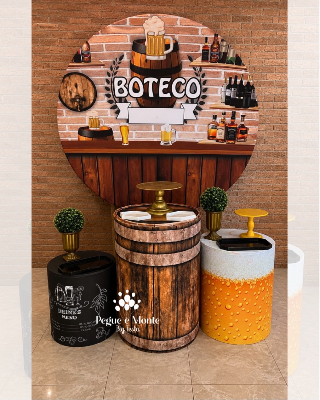 Kit Bronze Boteco - Pegue e Monte Big Festa