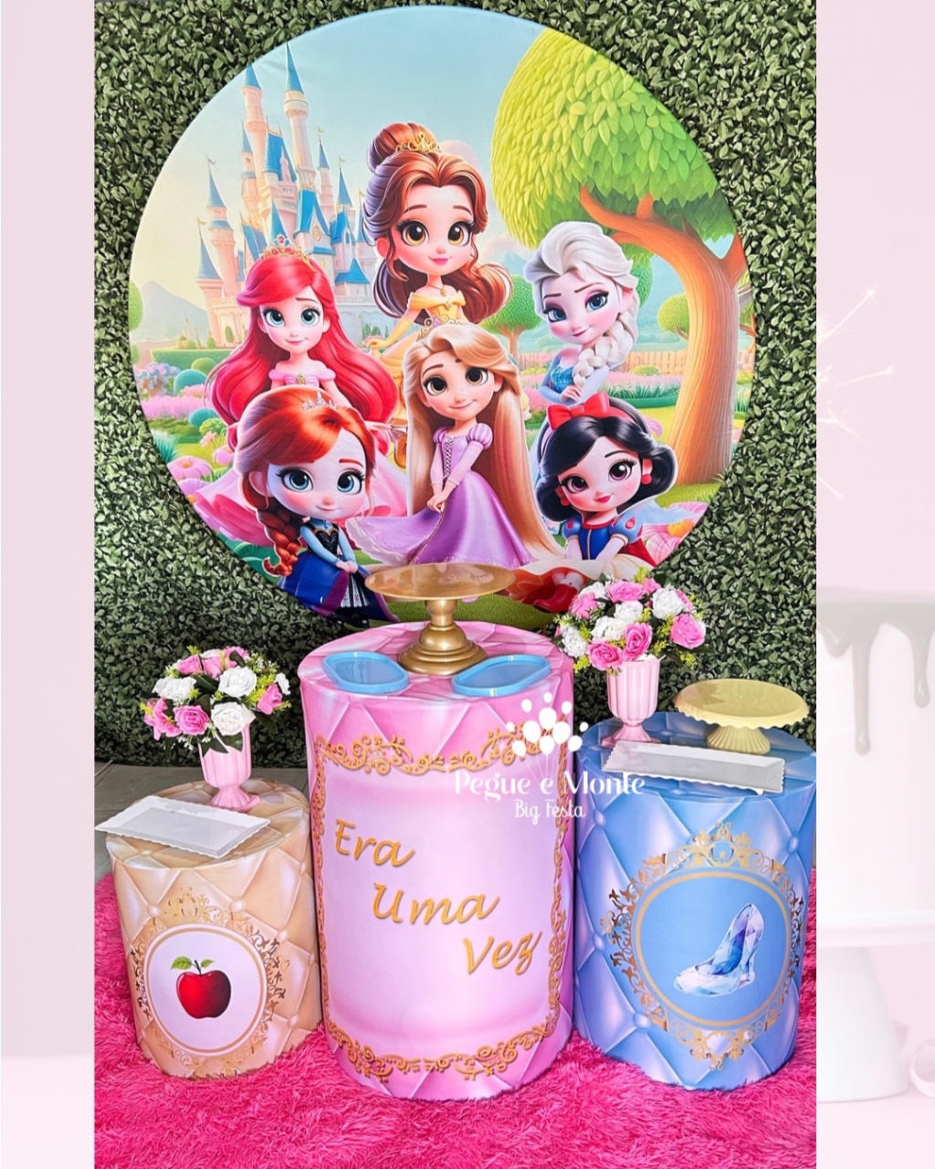 Kit Prata Tema Princesas - Pegue e Monte Big Festa