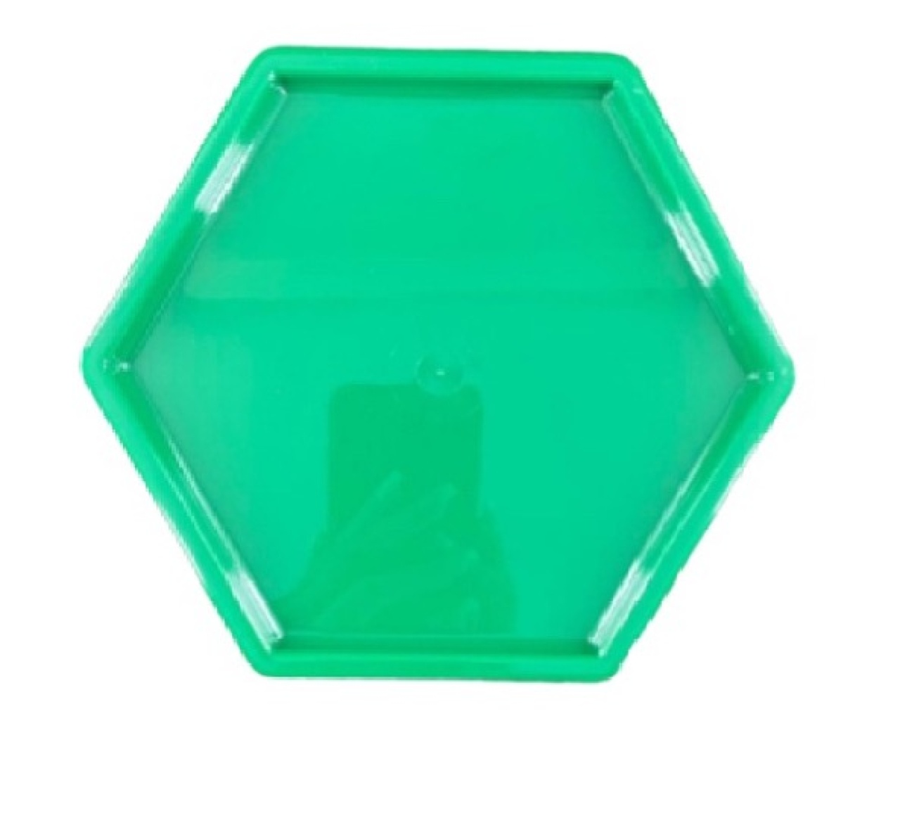 2 Bandeja Dubai Sextavada 16X18 Cm  Verde - Pegue e Monte Big Festa