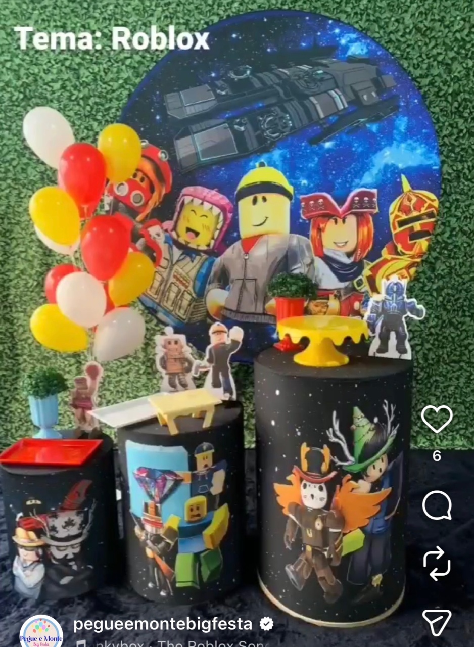 Kit Prata Roblox - Pegue e Monte Big Festa