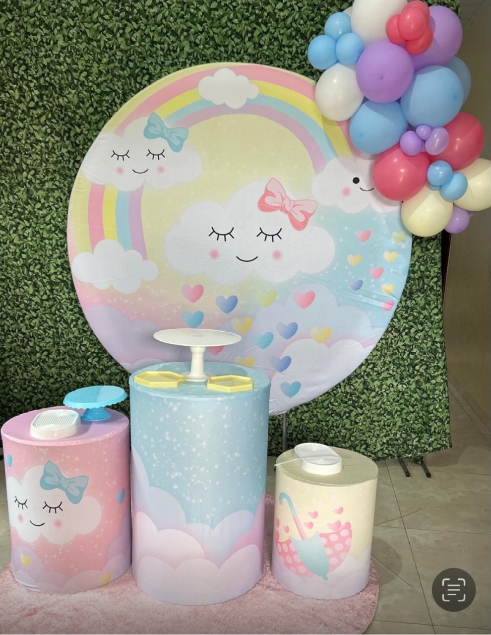 Kit Prata Chuva de Amor  - Pegue e Monte Big Festa