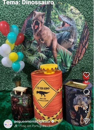 Kit Prata Dinossauro  - Pegue e Monte Big Festa