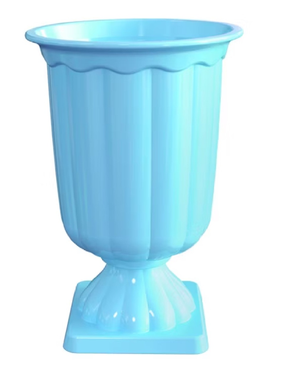 ￼Kit Com 2 Unidades Vaso Grego Azul Bebê  - Pegue e Monte Big Festa