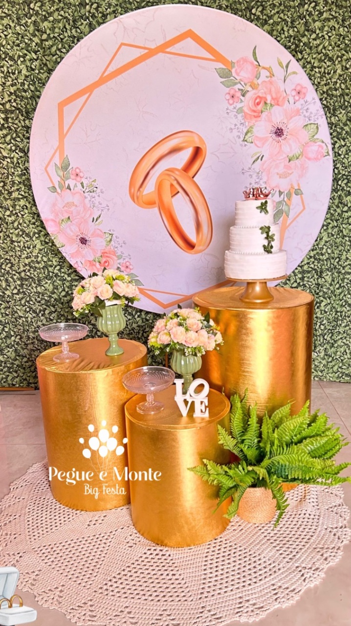 Kit Noivado / Casamento Encanto Do Amor - Pegue e Monte Big Festa