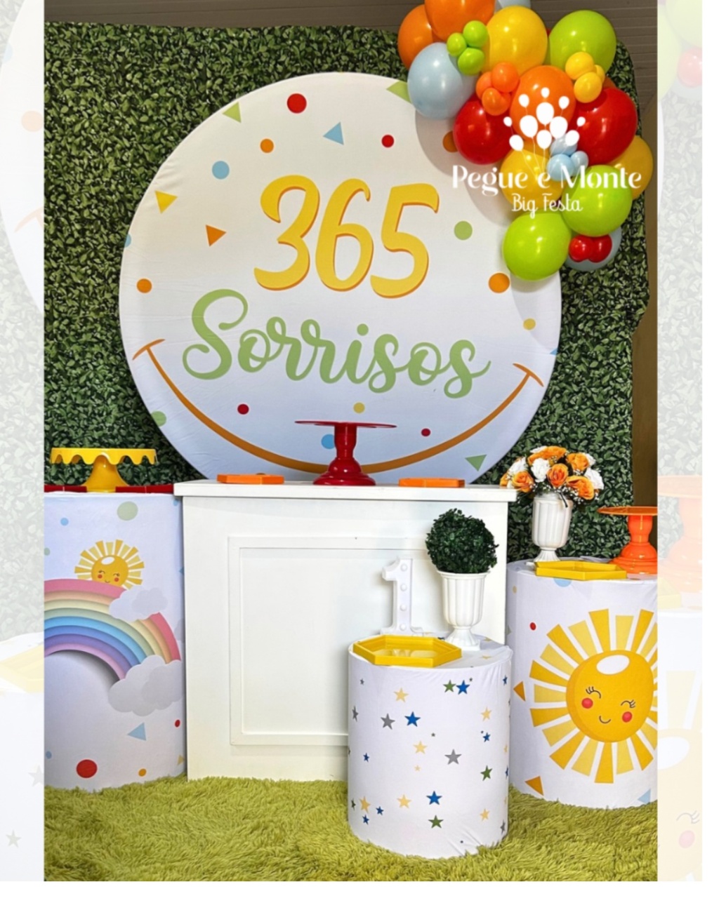 Kit Ouro 365 Sorrisos - Pegue e Monte Big Festa