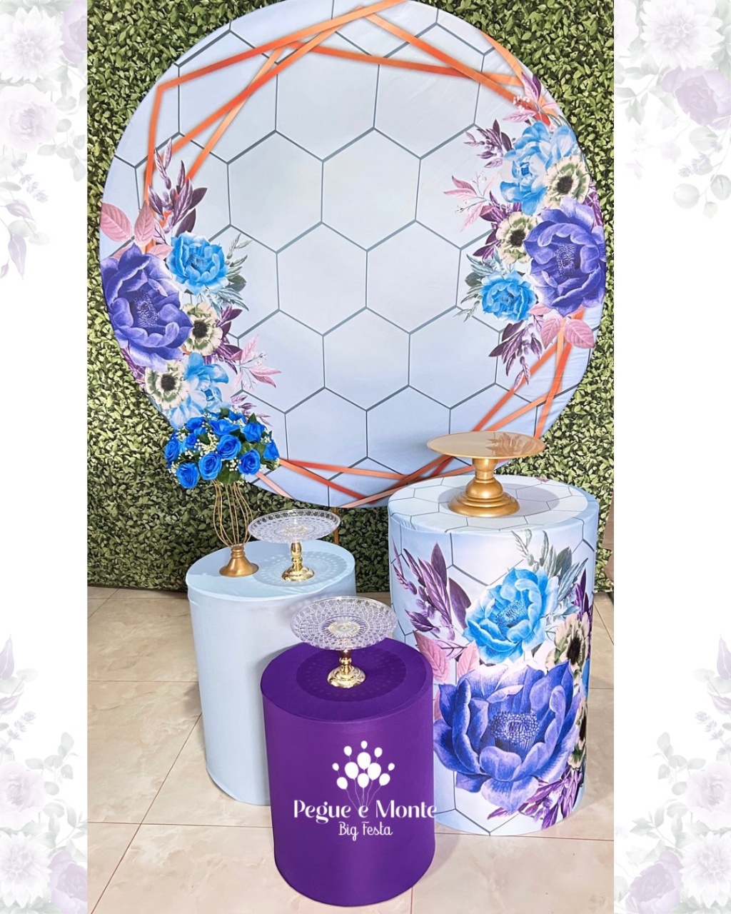 Kit Adulto Elegance Floral - Pegue e Monte Big Festa