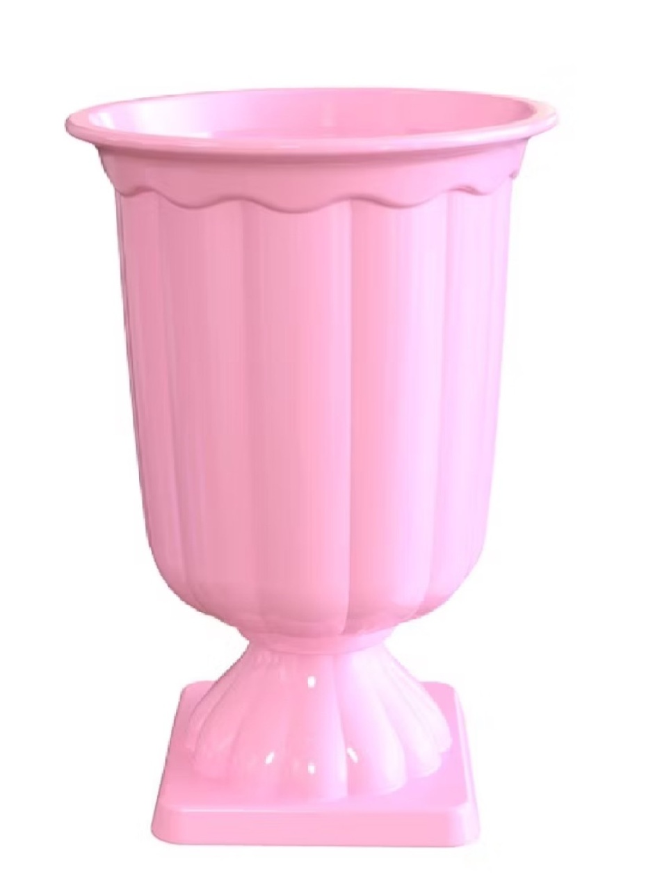 ￼Kit Com 2 Unidades Vaso Grego Cor Rosa Bebê  - Pegue e Monte Big Festa