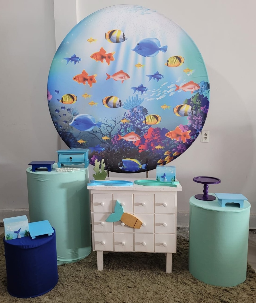 Kit Prata - Fundo Do Mar - HK Décor & pegue  e monte