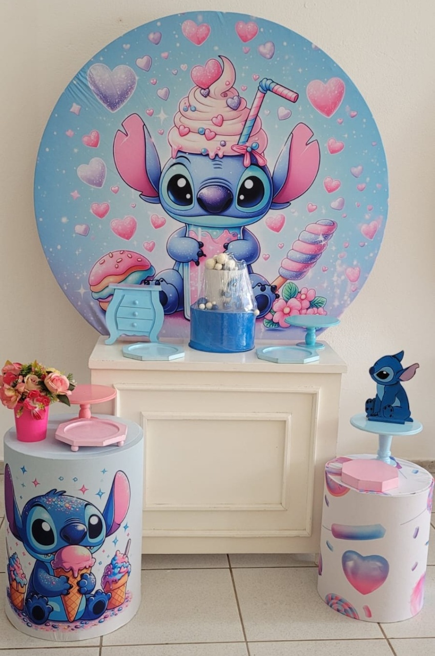 Kit Prata - Stitch Cake - HK Décor & pegue  e monte
