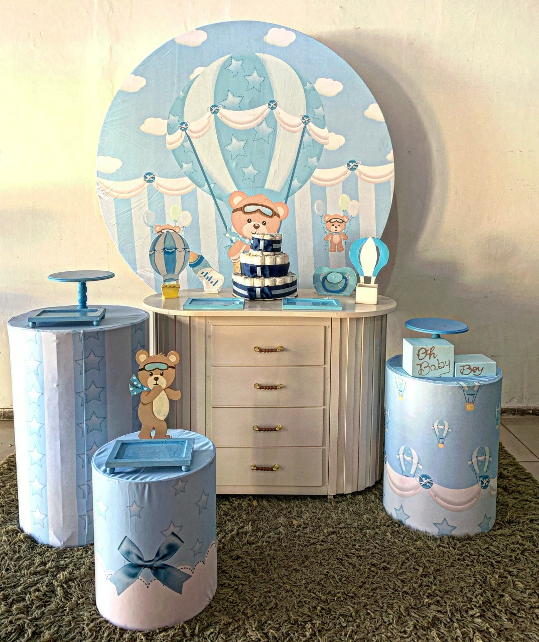 Kit Prata - Urso Baloeiro - HK Décor & pegue  e monte