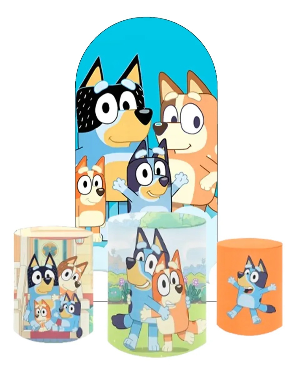 Kit Prata - Patrulha Bluey - HK Décor & pegue  e monte