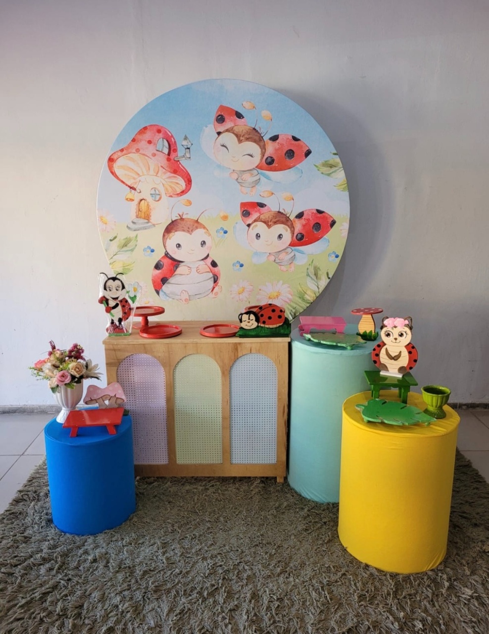 Kit Prata - Joaninha - HK Décor & pegue  e monte