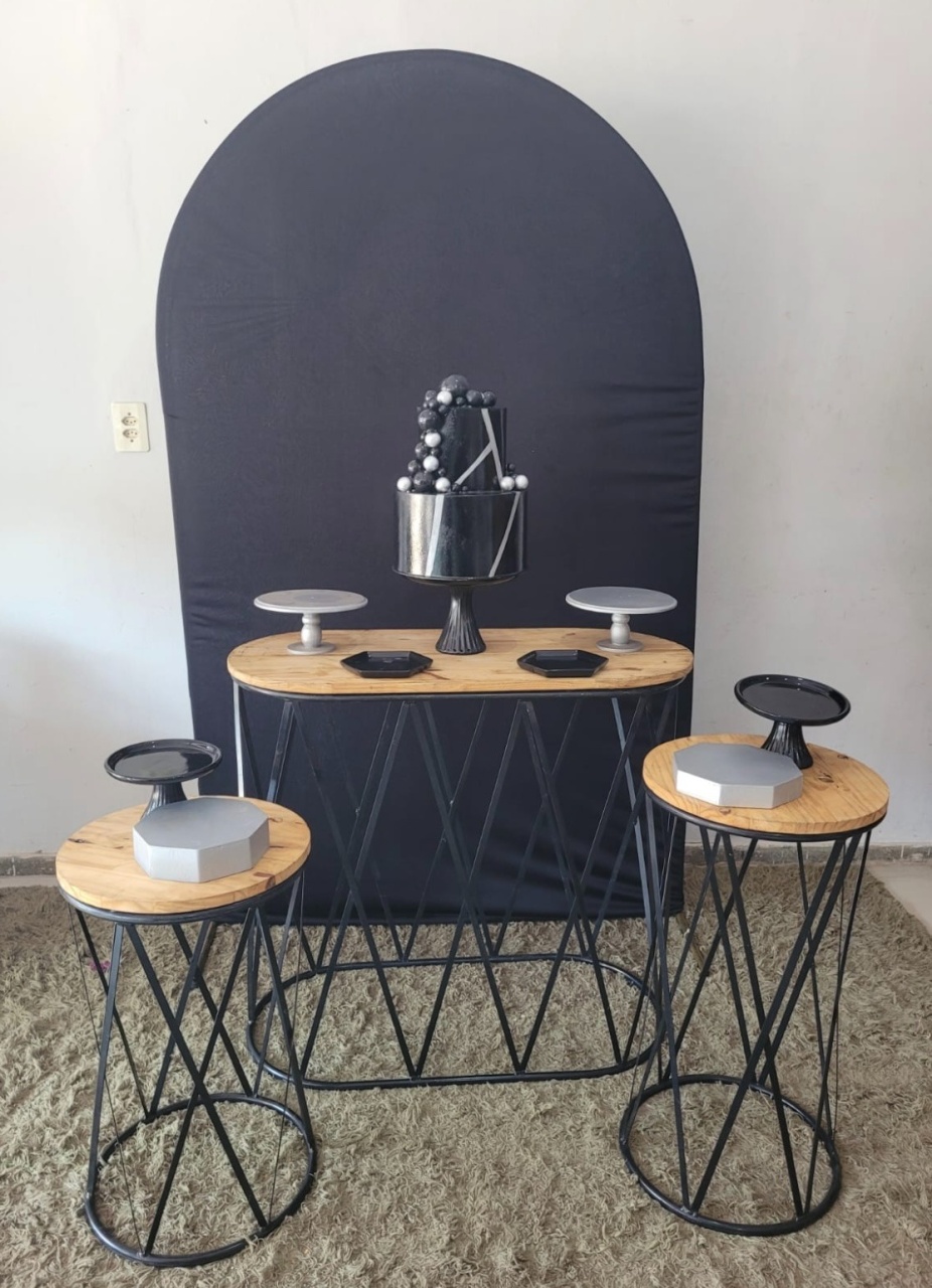 Kit Prata - Preto - HK Décor & pegue  e monte