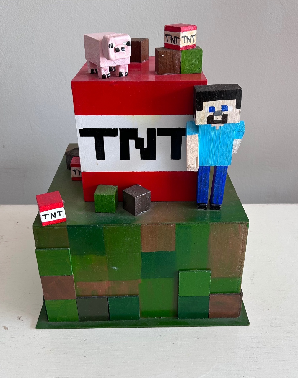 Bolo Fake - Minecraft - HK Décor & pegue  e monte