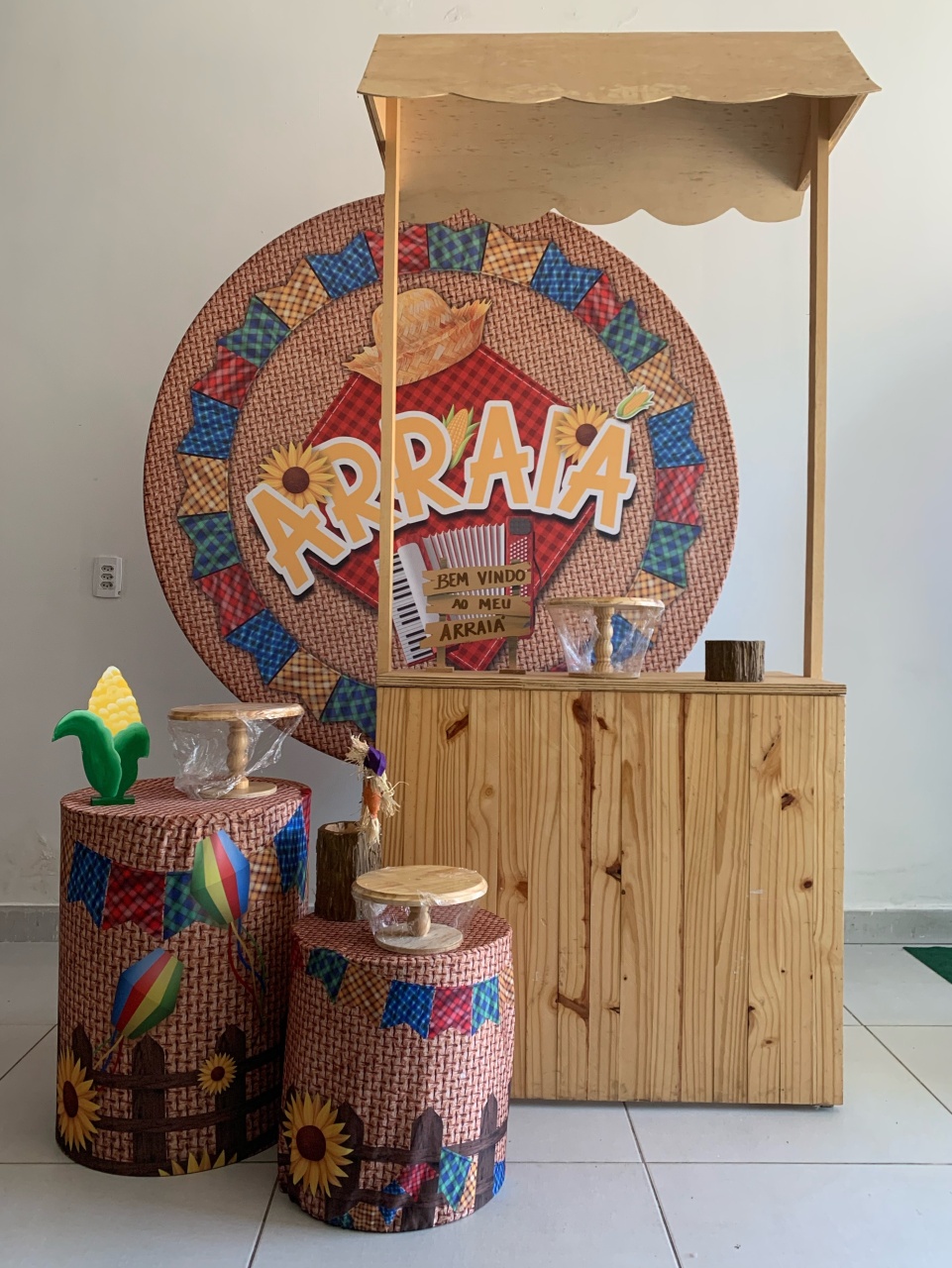 Kit Bronze -  Festa Junina Com Barraca - HK Décor & pegue  e monte