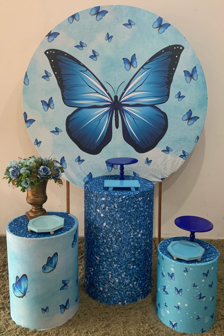 Kit Bronze - Borboleta Azul - HK Décor & pegue  e monte