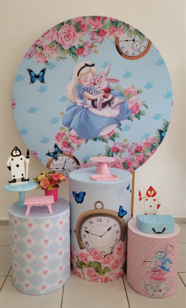 Kit Bronze - Alice No Pais das Maravilhas - HK Décor & pegue  e monte