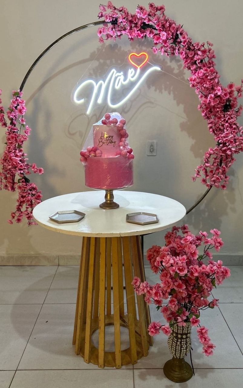 Dia das Mães - Flor Rosa - HK Décor & pegue  e monte