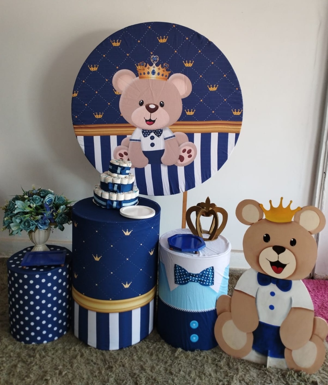 Kit Bronze - Urso Príncipe - HK Décor & pegue  e monte