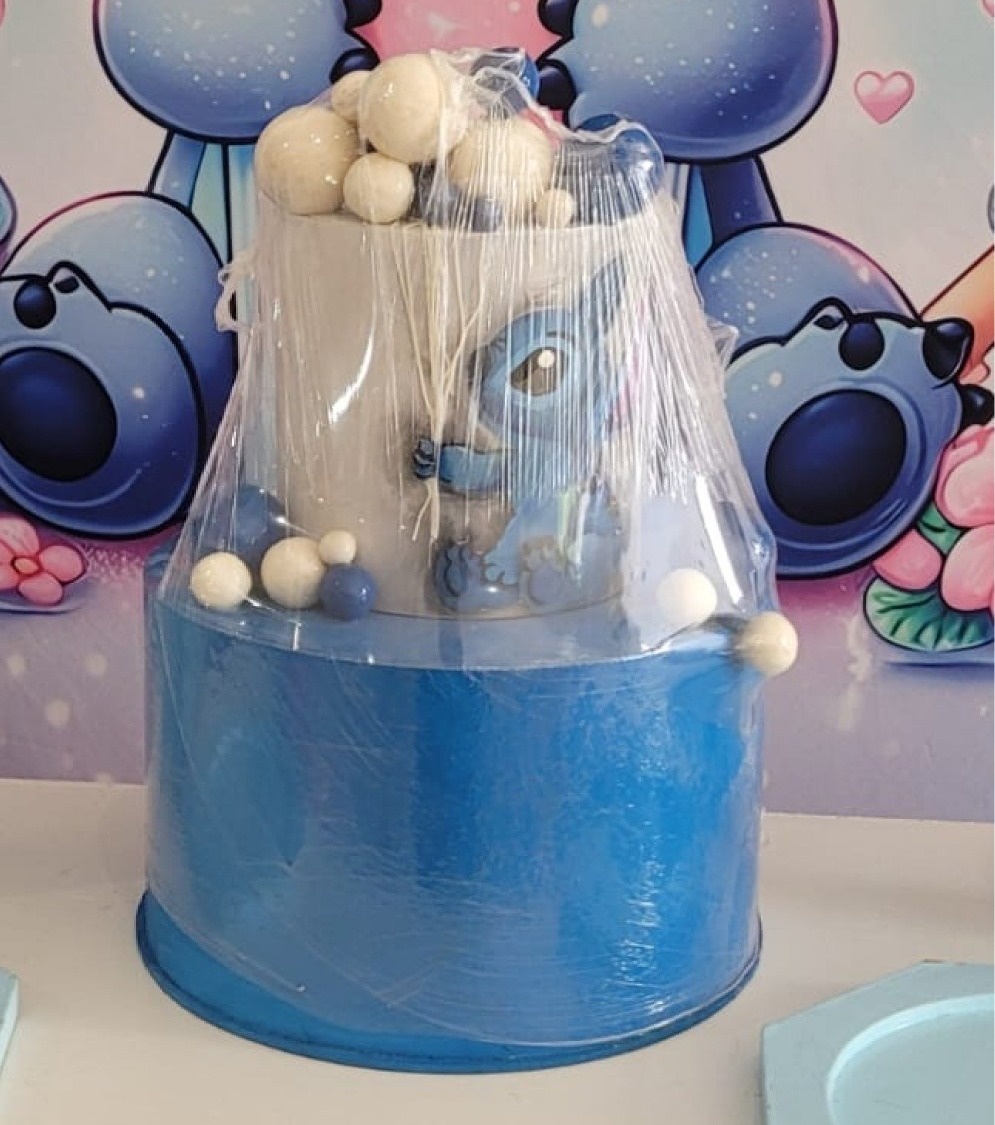 Bolo Fake - Stitch - HK Décor & pegue  e monte