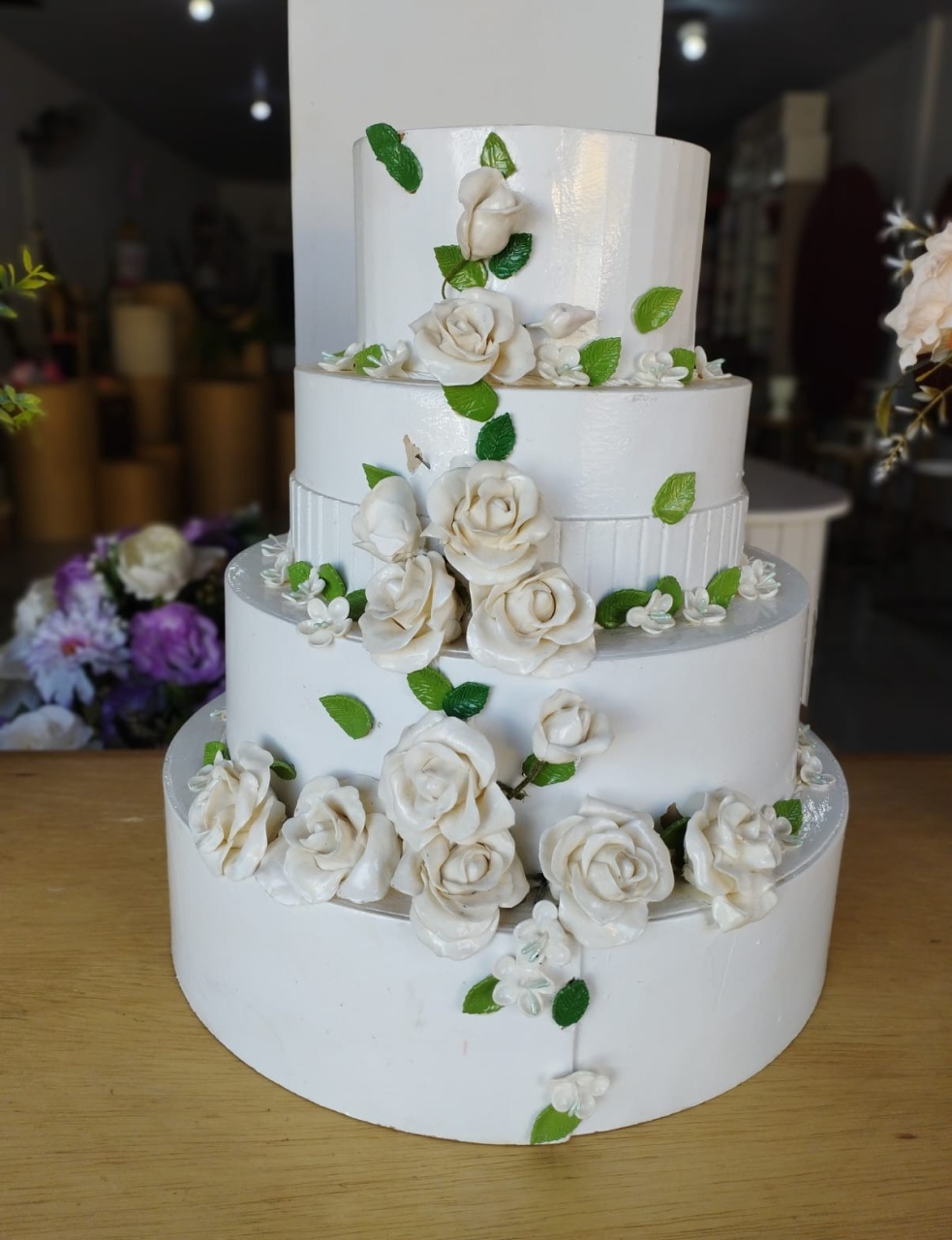 Bolo Fake - Floral Casamento - HK Décor & pegue  e monte