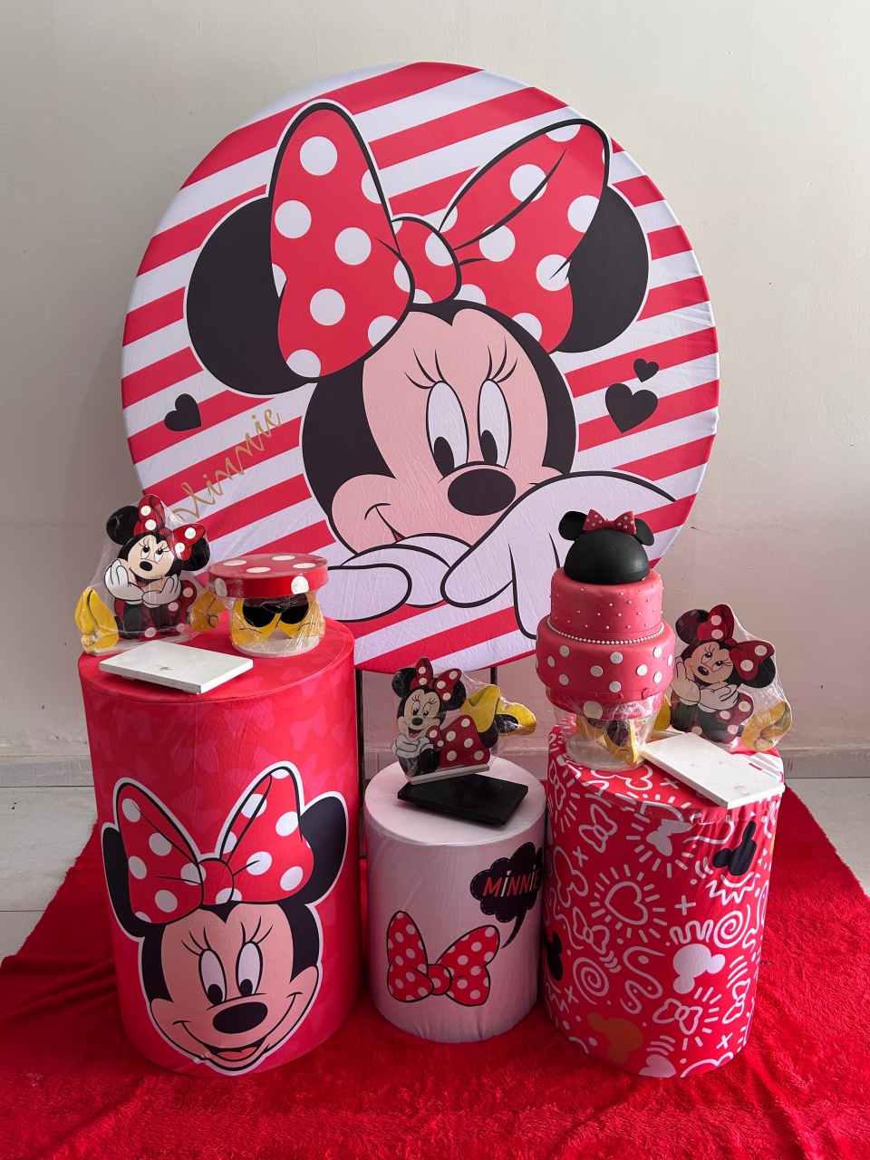Kit Bronze - Minnie Vermelha - HK Décor & pegue  e monte