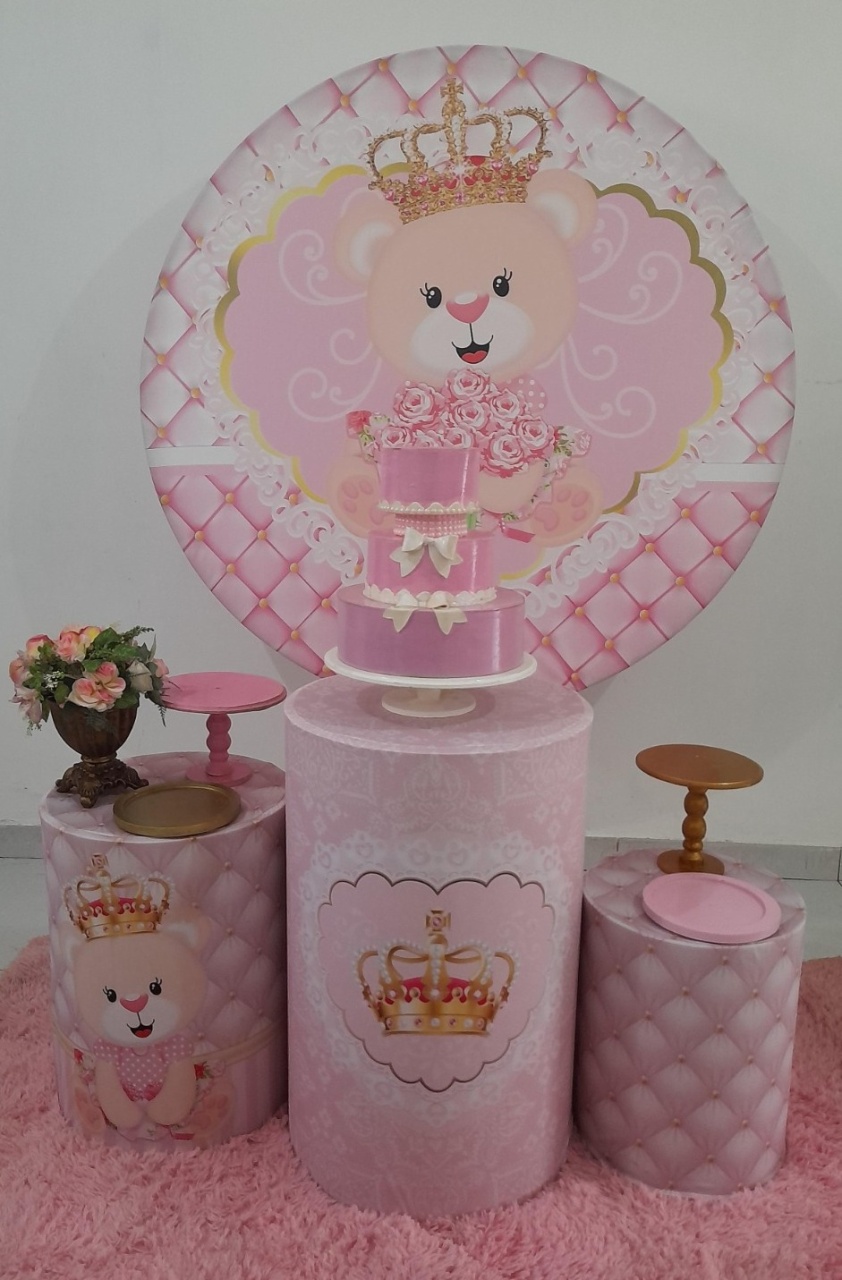 Kit Bronze - Princesa Ursa Rosa - HK Décor & pegue  e monte