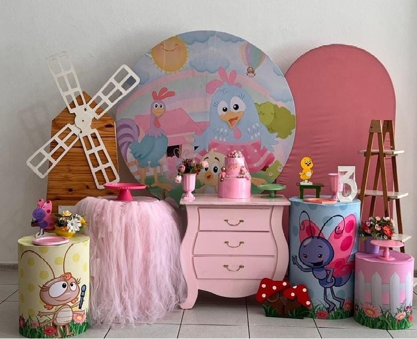 Kit Ouro  -  Galinha Pintadinha - HK Décor & pegue  e monte