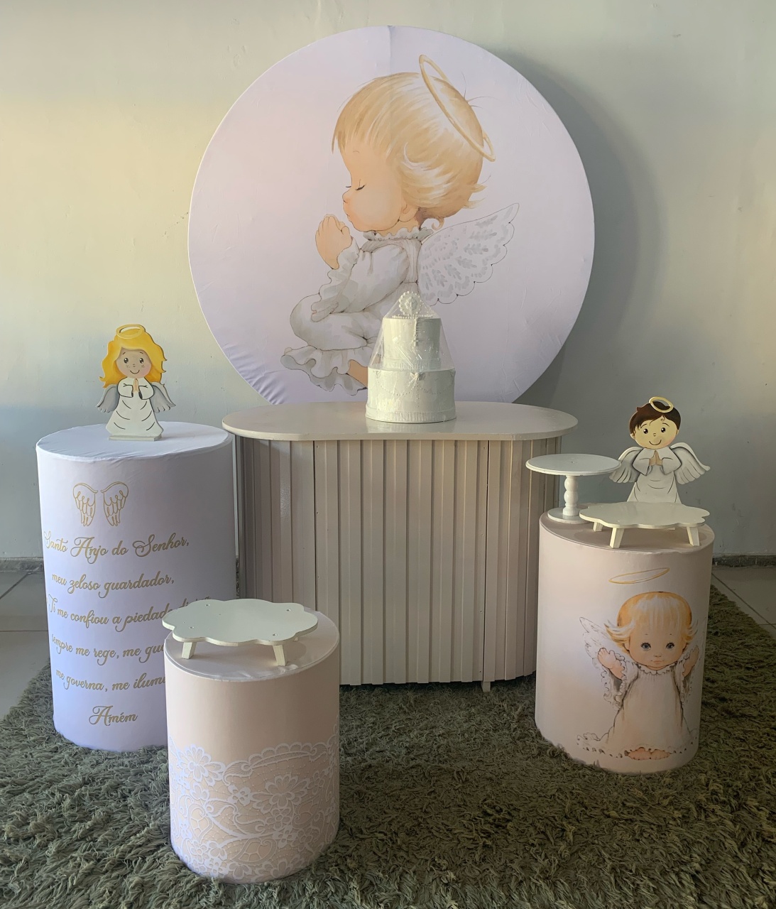 Kit Prata - Batizado Anjinho - HK Décor & pegue  e monte