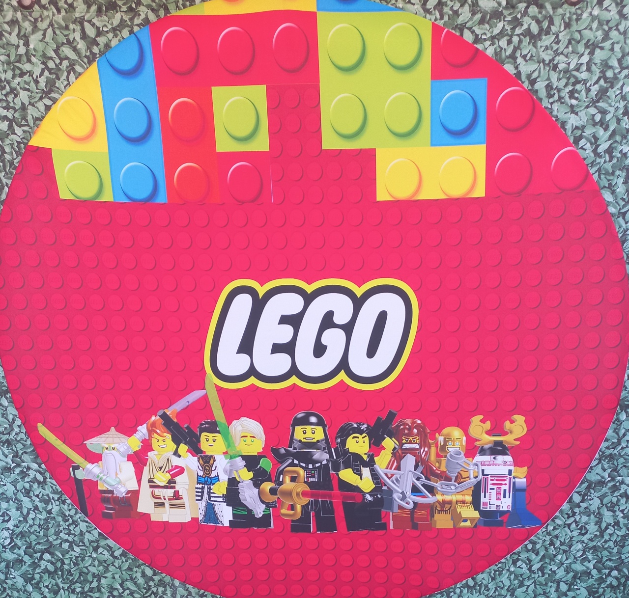 Tecido Painel Redondo Lego - Silmara Decorações 