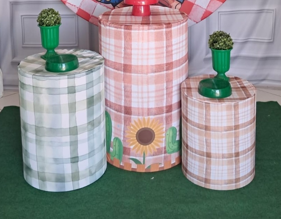 Tecido Capa de Cilindro Festa Junina Sanfona - Silmara Decorações 