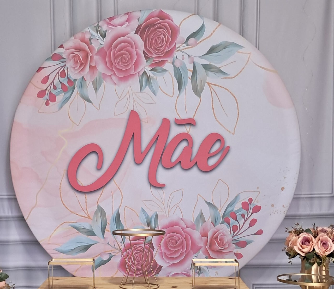 Tecido Redondo Mãe - Silmara Decorações 