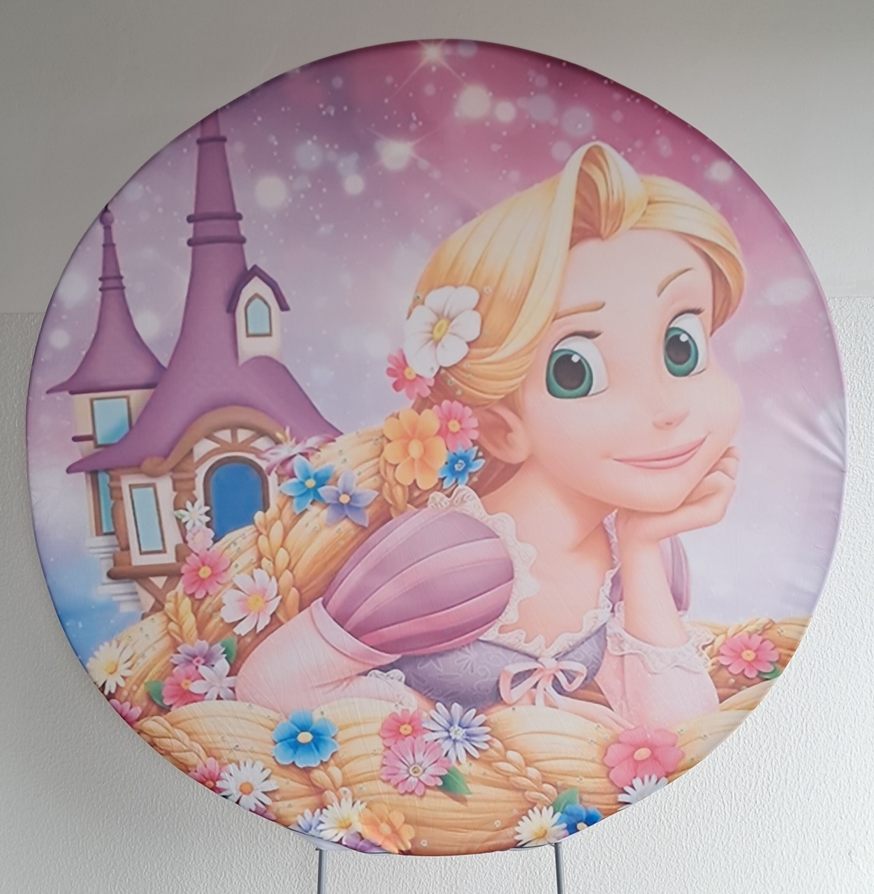 Tecido Painel Redondo Rapunzel Enrolados - Silmara Decorações 