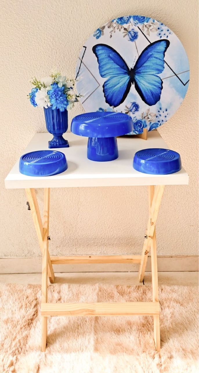 Festa Na Mesa Borboleta Azul - Silmara Decorações 