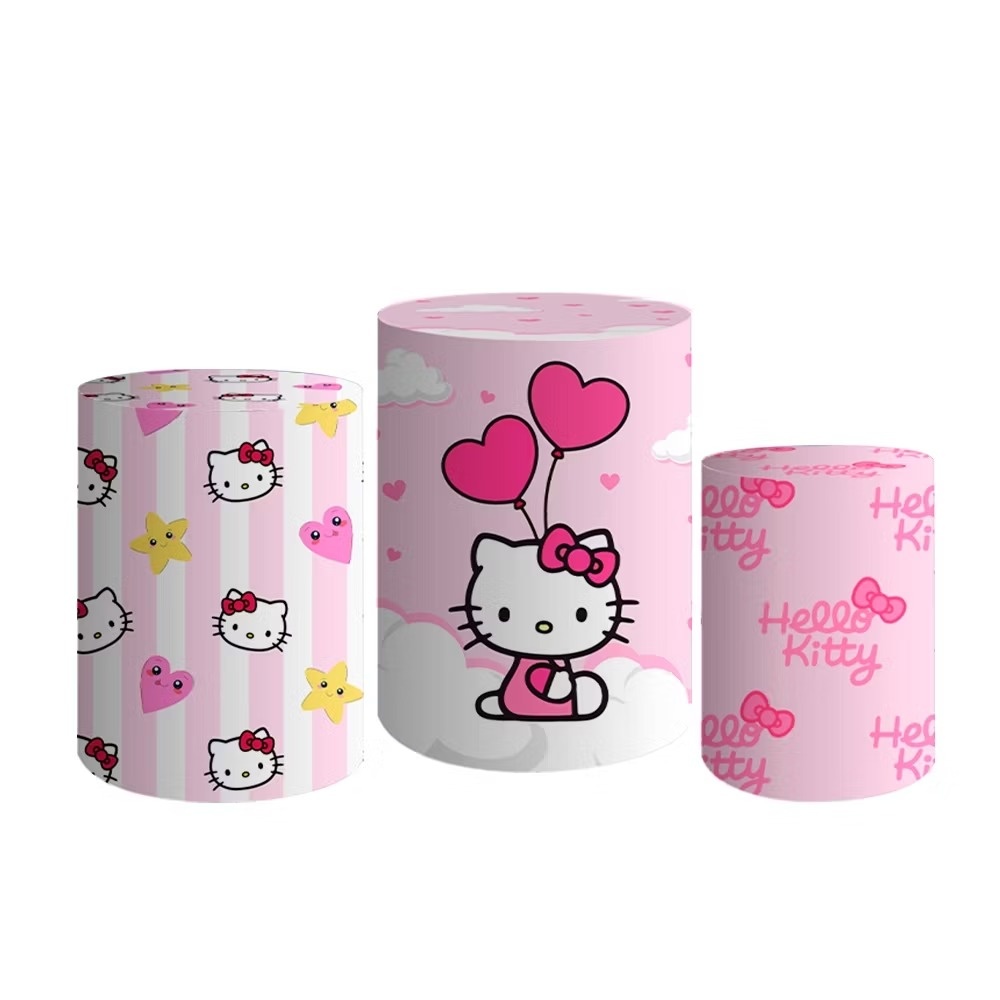 Tecido Capa de Cilindro Hallo Kitty  - Silmara Decorações 