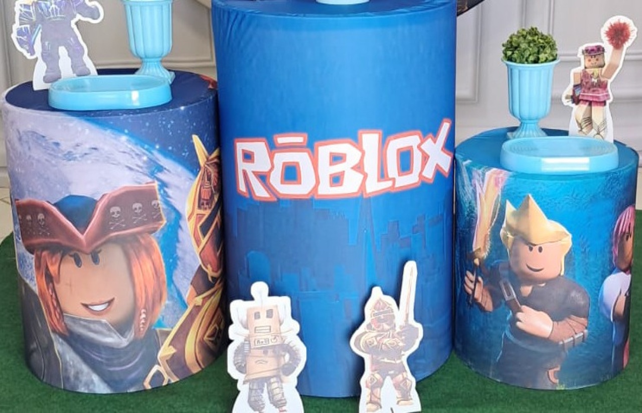 Tecido Capa de Cilindro Roblox - Silmara Decorações 