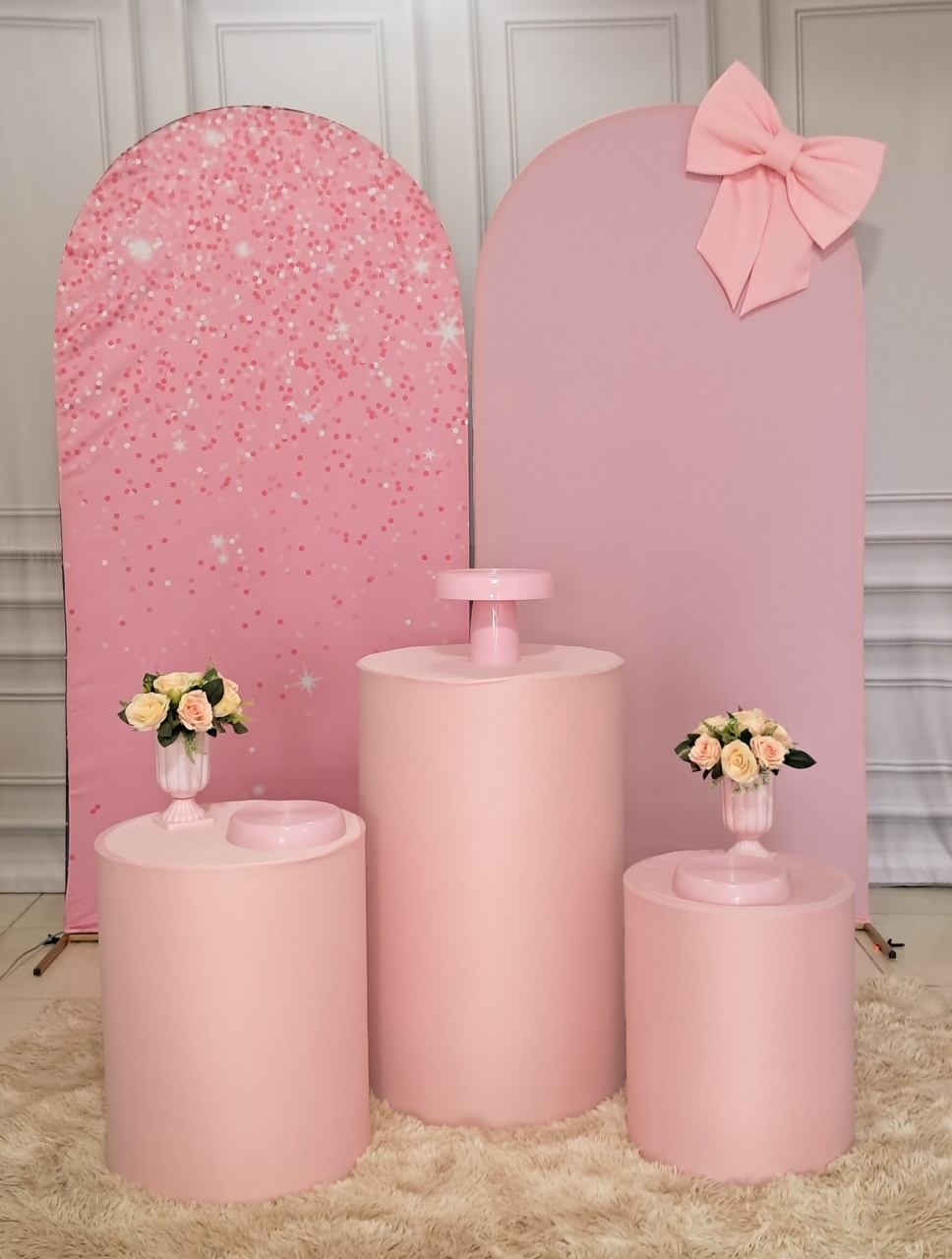 Laços Rosa - Silmara Decorações 