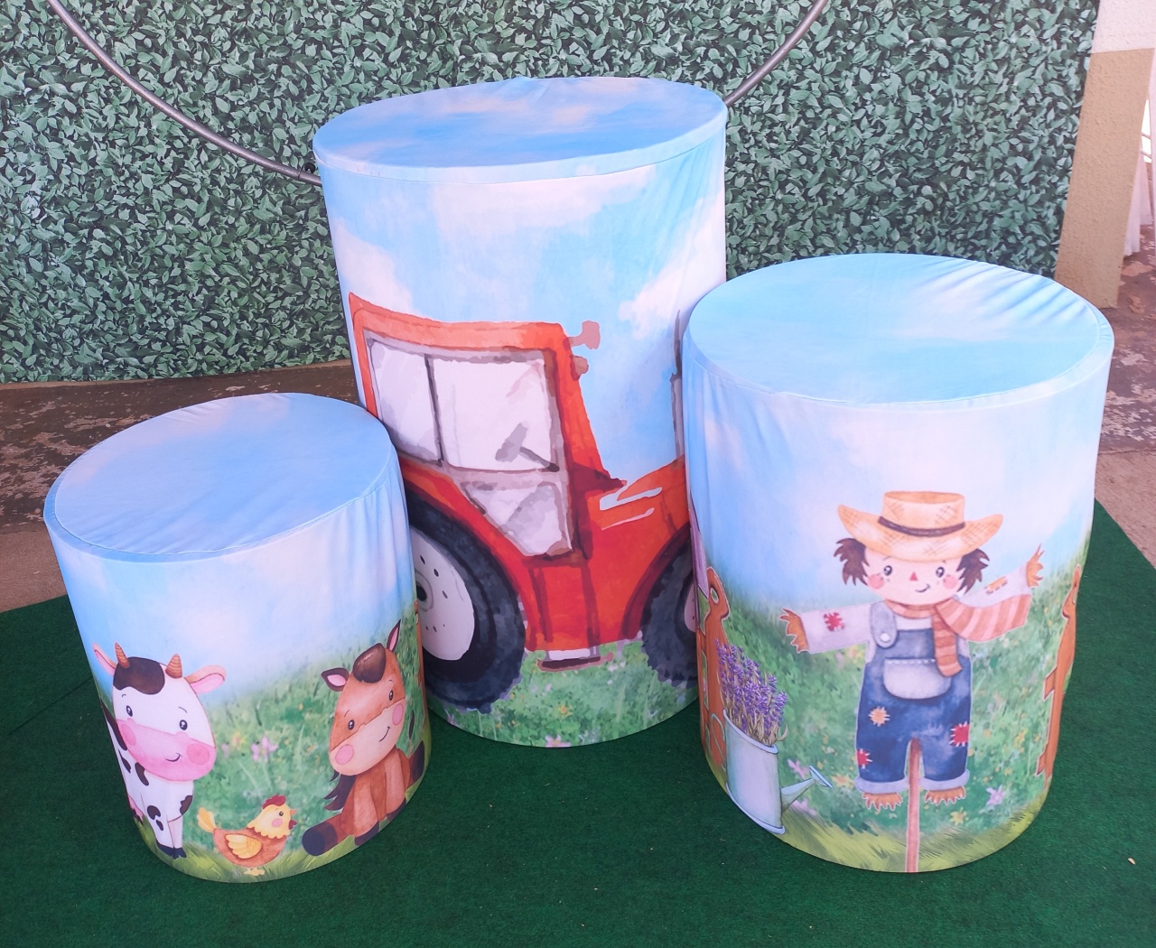 Tecido Capa de Cilindro Fazendinha - Silmara Decorações 