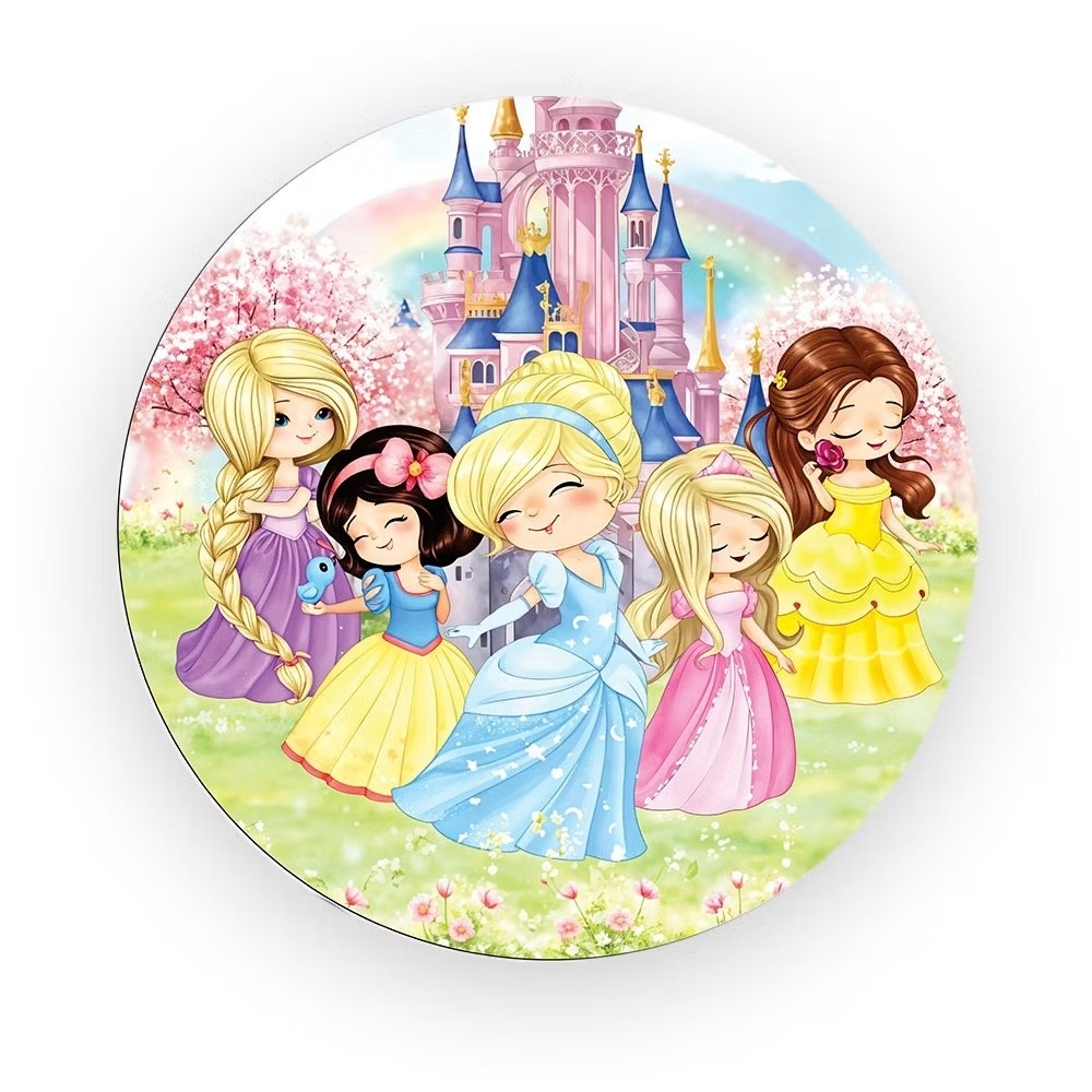 Tecido Painel Redondo Princesas Baby - Silmara Decorações 