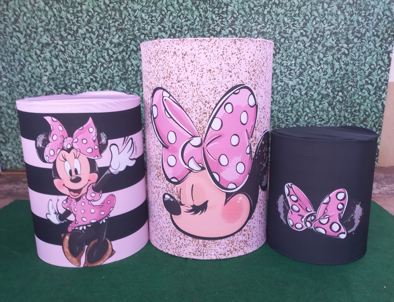 Tecido Capa de Cilindro Minie Rosa - Silmara Decorações 